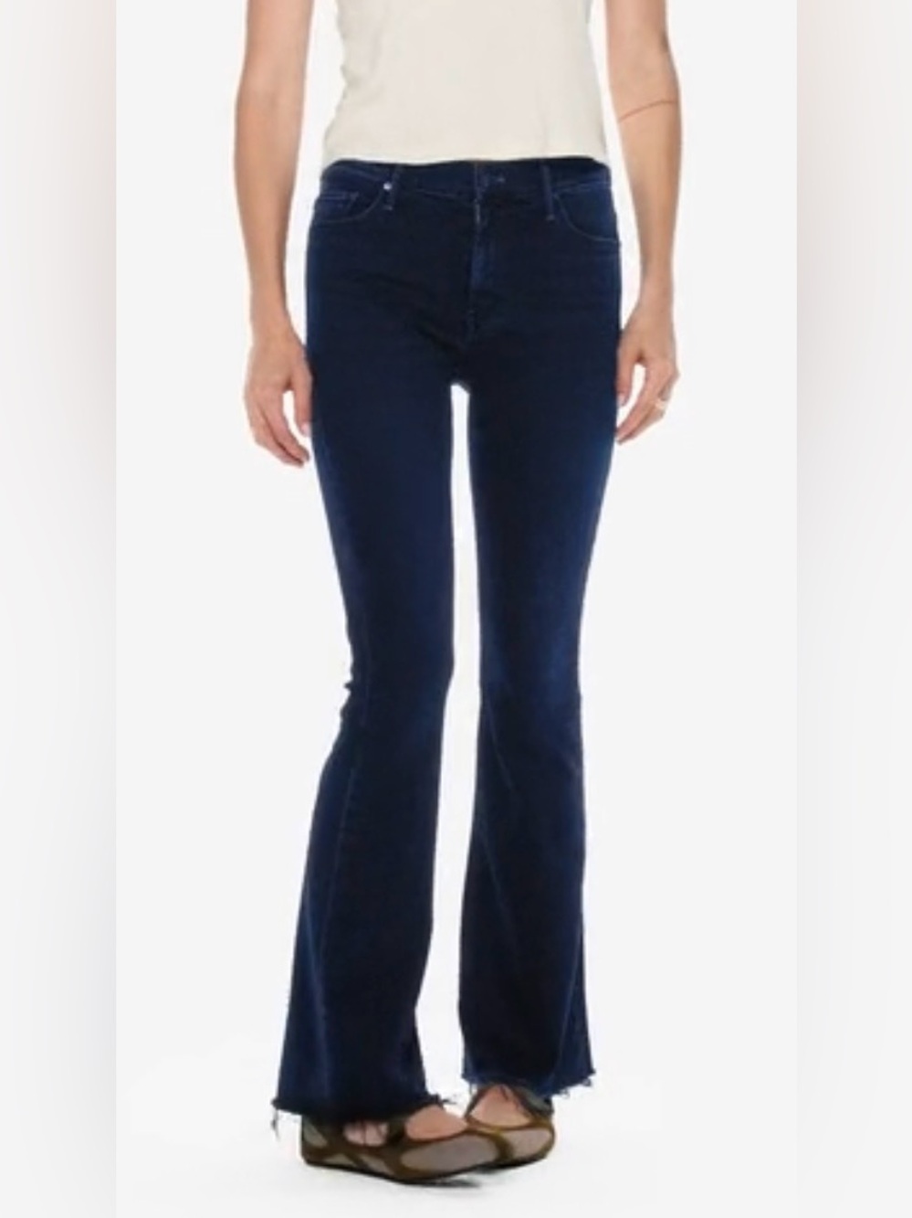 The weekender fray Mother Jeans